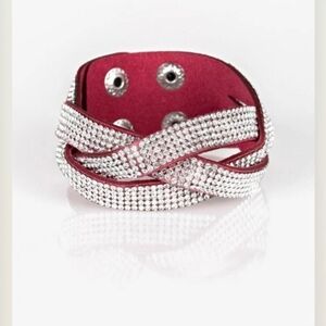 Nice Girls Finish Last Pink Urban Bracelet Paparazzi Silver and Pink Wrap